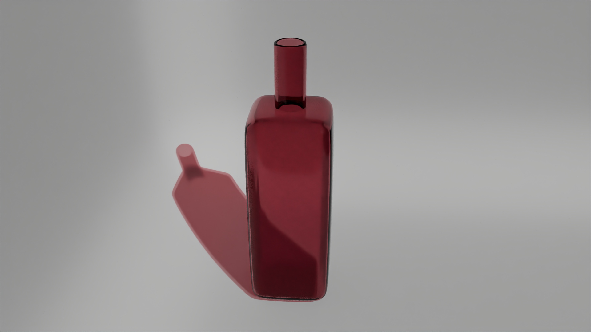Square prototype bottle render